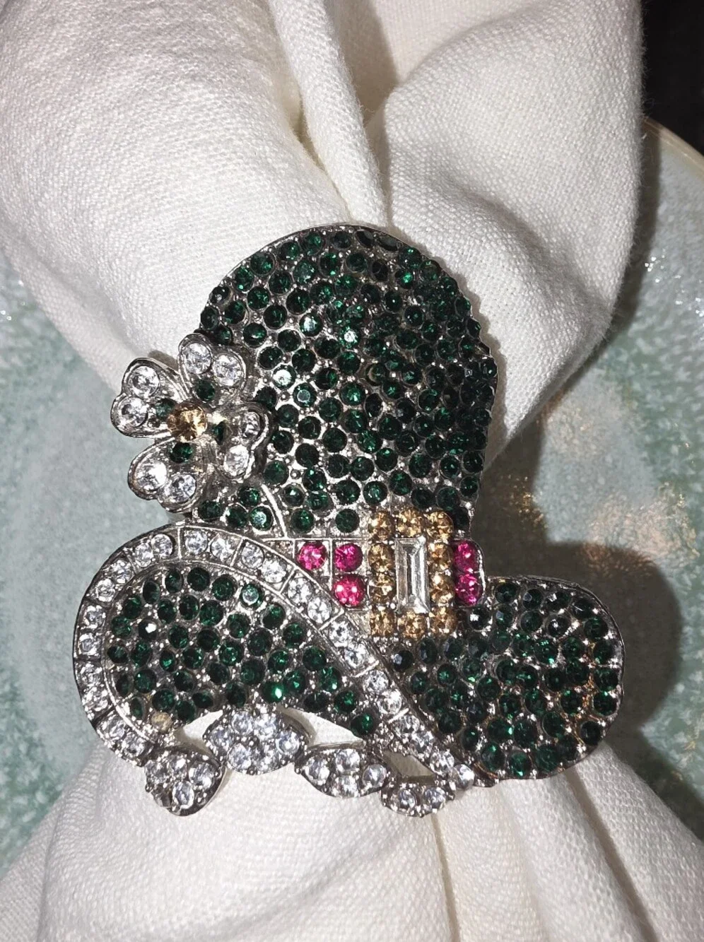 STOREHOUSE Crystal Napkin Rings CELEBRATE St. Patrick's Day